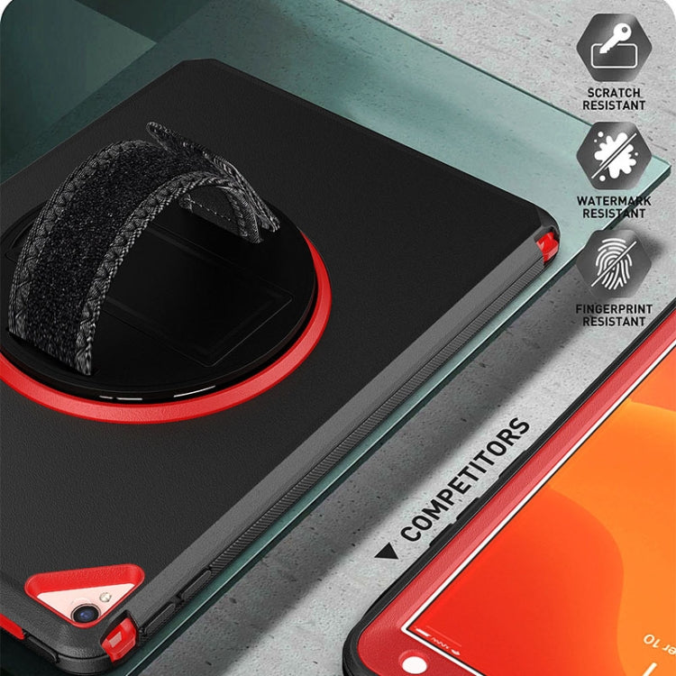 360 Degree Rotation Turntable Robot Shockproof TPU + PC Protective Case with Holder & Hand Grip Strap & Shoulder Strap For iPad Pro 10.5