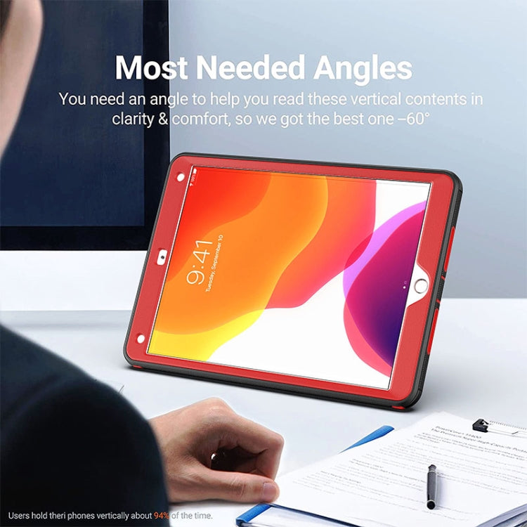 360 Degree Rotation Turntable Robot Shockproof TPU + PC Protective Case with Holder & Hand Grip Strap & Shoulder Strap For iPad Pro 10.5