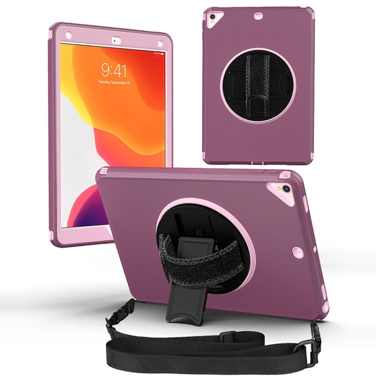 360 Degree Rotation Turntable Robot Shockproof TPU + PC Protective Case with Holder & Hand Grip Strap & Shoulder Strap For iPad Pro 10.5