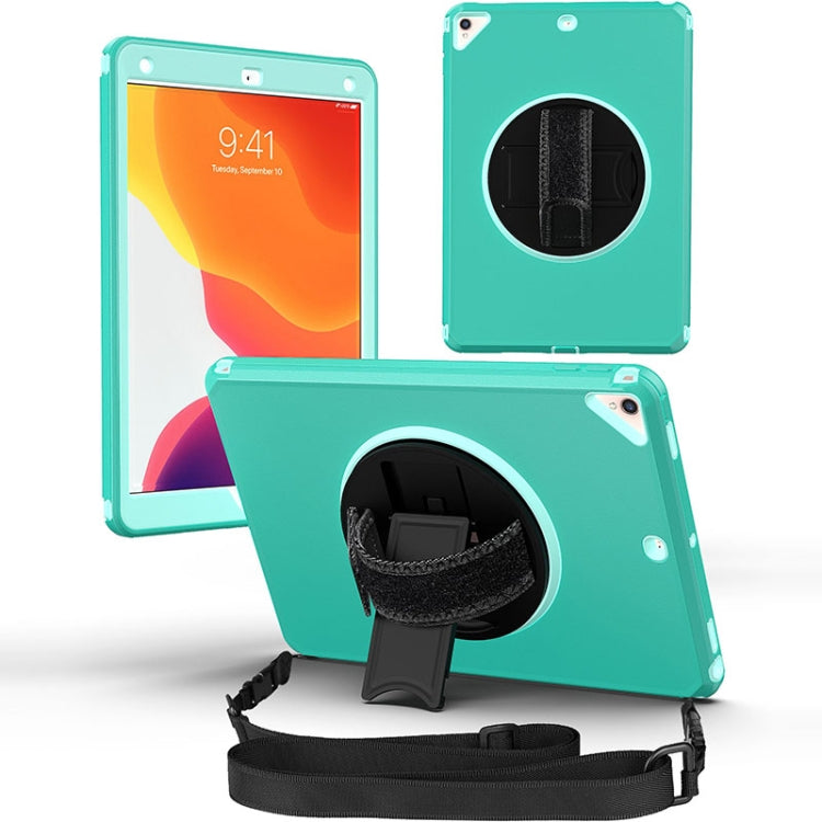 360 Degree Rotation Turntable Robot Shockproof TPU + PC Protective Case with Holder & Hand Grip Strap & Shoulder Strap For iPad Pro 10.5