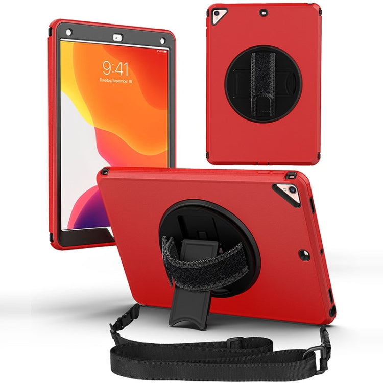 360 Degree Rotation Turntable Robot Shockproof TPU + PC Protective Case with Holder & Hand Grip Strap & Shoulder Strap For iPad Pro 10.5