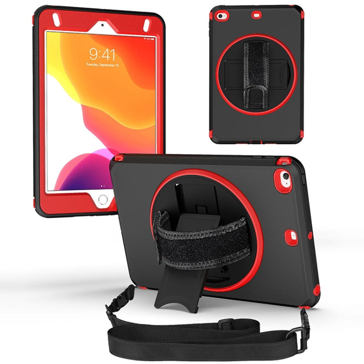 For iPad mini 6 360 Degree Rotation Turntable Robot Shockproof TPU + PC Protective Tablet Case with Holder & Hand Grip Strap & Shoulder Strap