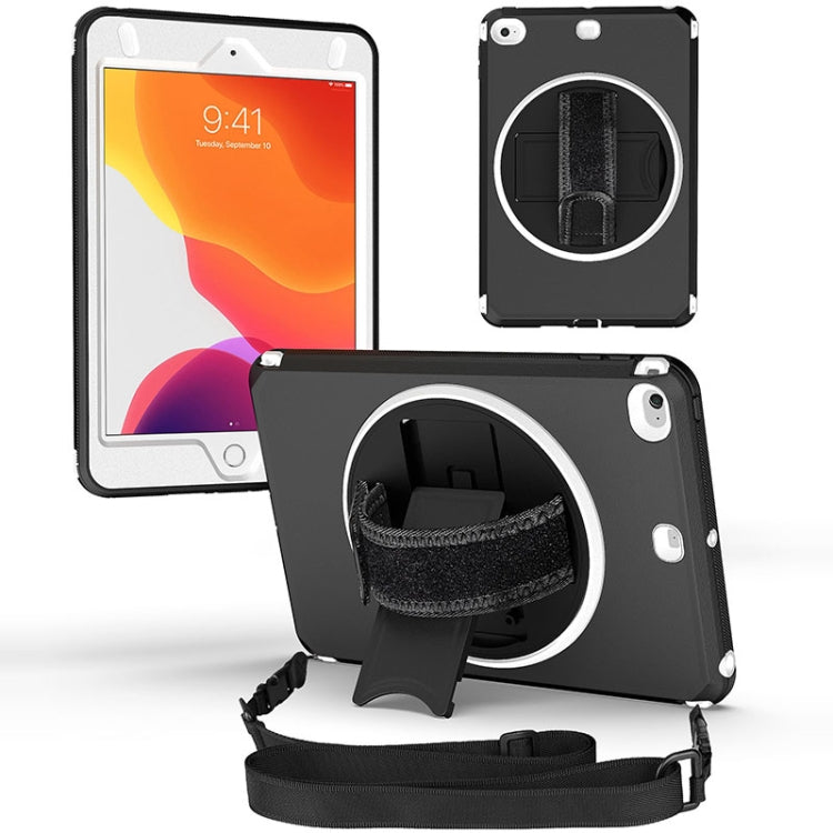 For iPad mini 6 360 Degree Rotation Turntable Robot Shockproof TPU + PC Protective Tablet Case with Holder & Hand Grip Strap & Shoulder Strap