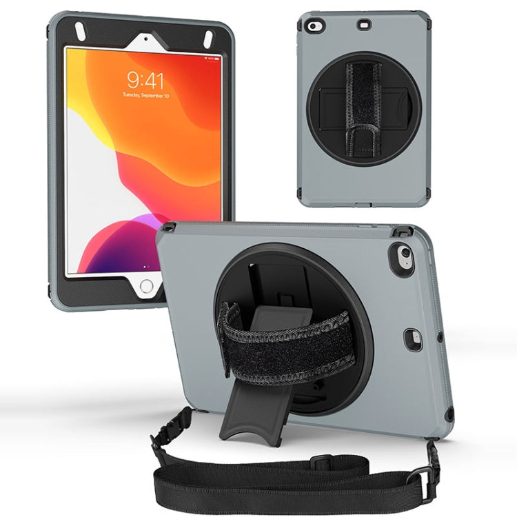 For iPad mini 6 360 Degree Rotation Turntable Robot Shockproof TPU + PC Protective Tablet Case with Holder & Hand Grip Strap & Shoulder Strap