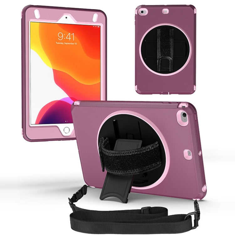 For iPad mini 6 360 Degree Rotation Turntable Robot Shockproof TPU + PC Protective Tablet Case with Holder & Hand Grip Strap & Shoulder Strap