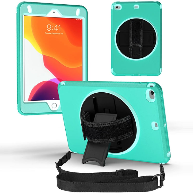 For iPad mini 6 360 Degree Rotation Turntable Robot Shockproof TPU + PC Protective Tablet Case with Holder & Hand Grip Strap & Shoulder Strap