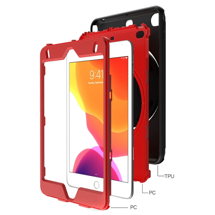 For iPad mini 6 360 Degree Rotation Turntable Robot Shockproof TPU + PC Protective Tablet Case with Holder & Hand Grip Strap & Shoulder Strap