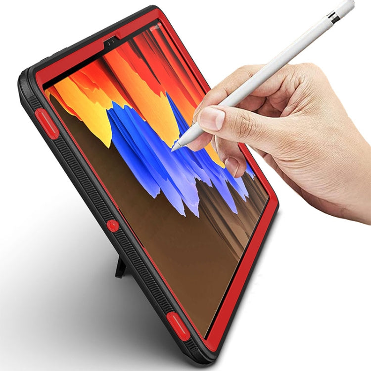 360 Degree Rotation Turntable Robot Shockproof TPU + PC Protective Case with Holder & Hand Grip Strap & Shoulder Strap For Samsung Galaxy Tab S8+ / Tab S8 Plus /  Tab S7 FE / Tab S7+