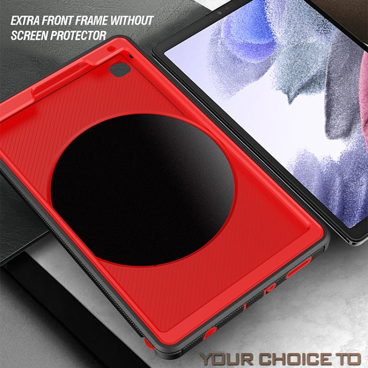 360 Degree Rotation Turntable Robot Shockproof TPU + PC Protective Case with Holder & Hand Grip Strap & Shoulder Strap For Samsung Galaxy Tab A7 Lite