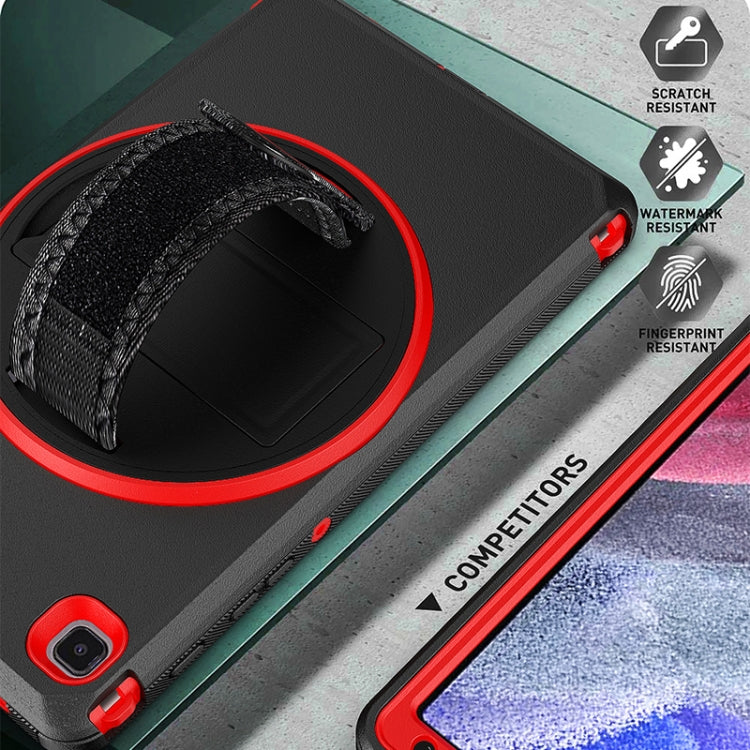 360 Degree Rotation Turntable Robot Shockproof TPU + PC Protective Case with Holder & Hand Grip Strap & Shoulder Strap For Samsung Galaxy Tab A7 Lite