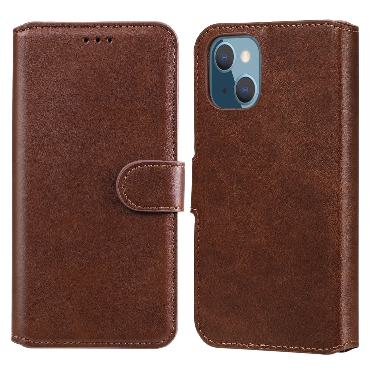 For iPhone 13 mini Classic Calf Texture PU + TPU Horizontal Flip Leather Case with Holder & Card Slots & Wallet