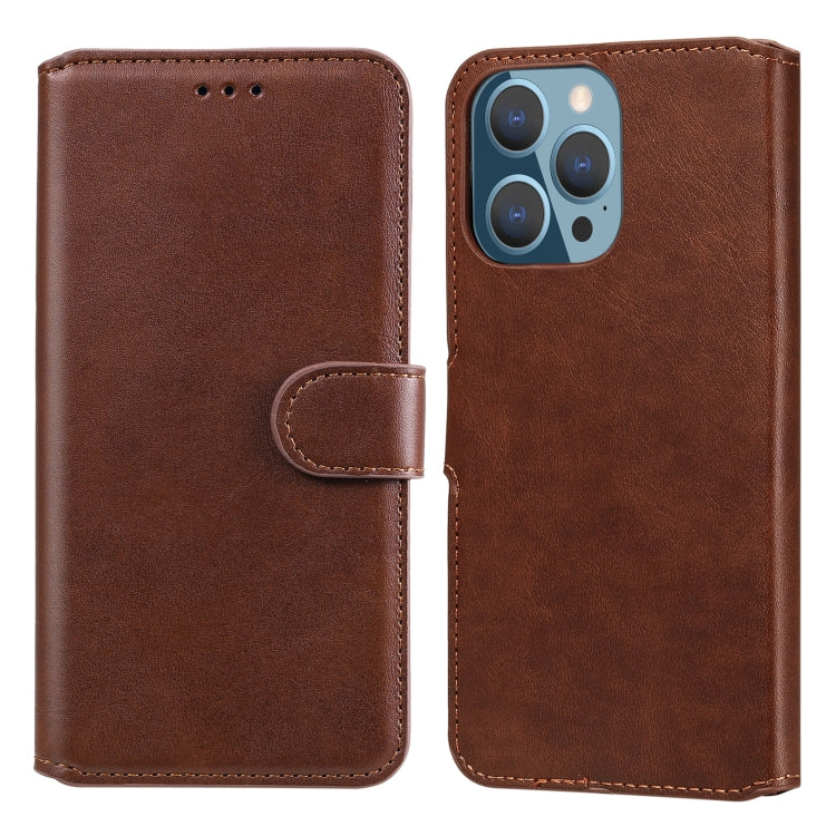 For iPhone 13 Pro Classic Calf Texture PU + TPU Horizontal Flip Leather Case with Holder & Card Slots & Wallet