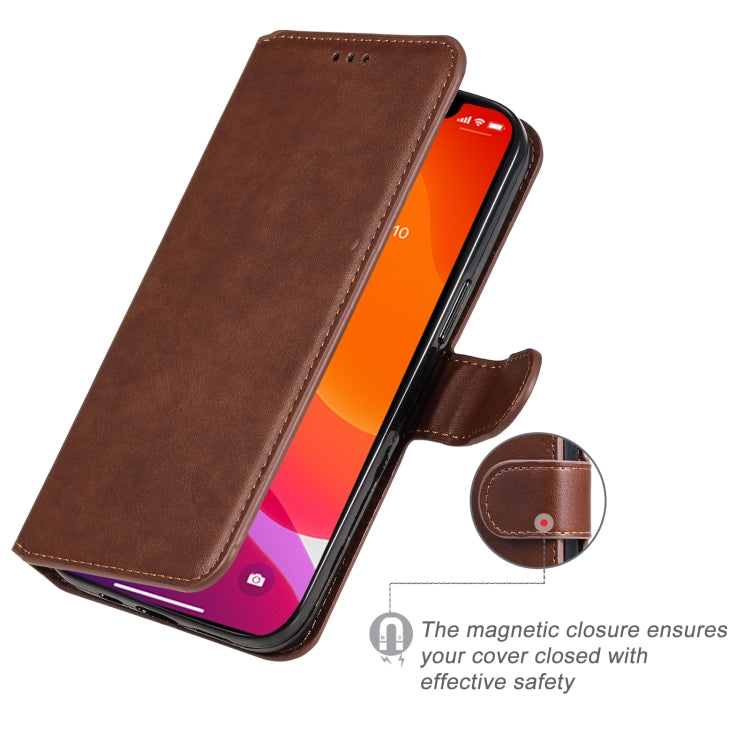 For iPhone 13 Pro Classic Calf Texture PU + TPU Horizontal Flip Leather Case with Holder & Card Slots & Wallet