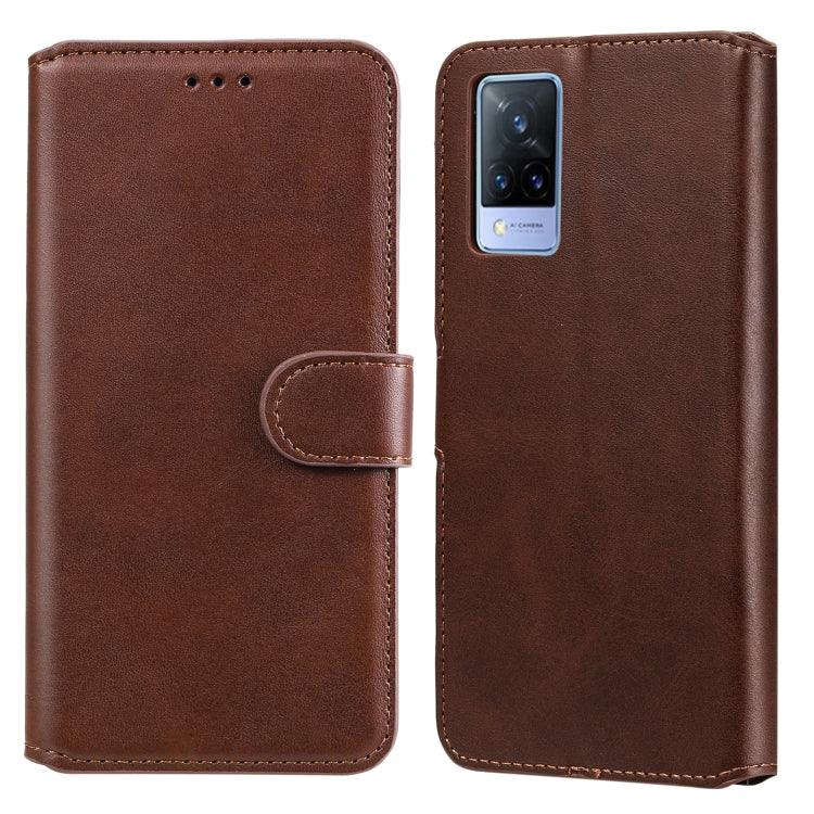 Classic Calf Texture PU + TPU Horizontal Flip Leather Case with Holder & Card Slots & Wallet For vivo V21