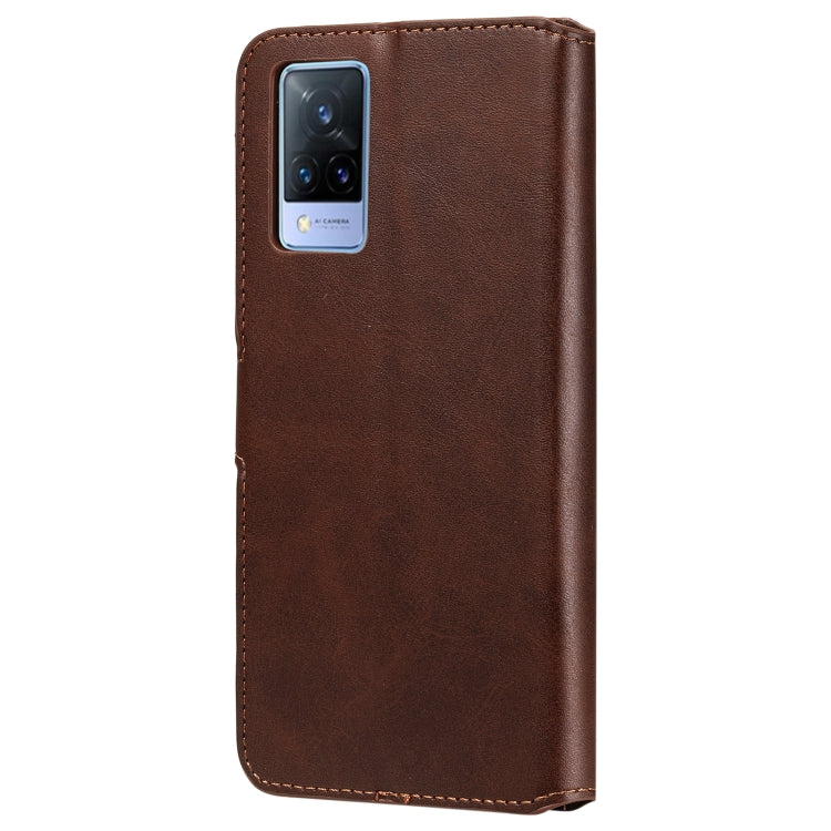 Classic Calf Texture PU + TPU Horizontal Flip Leather Case with Holder & Card Slots & Wallet For vivo V21