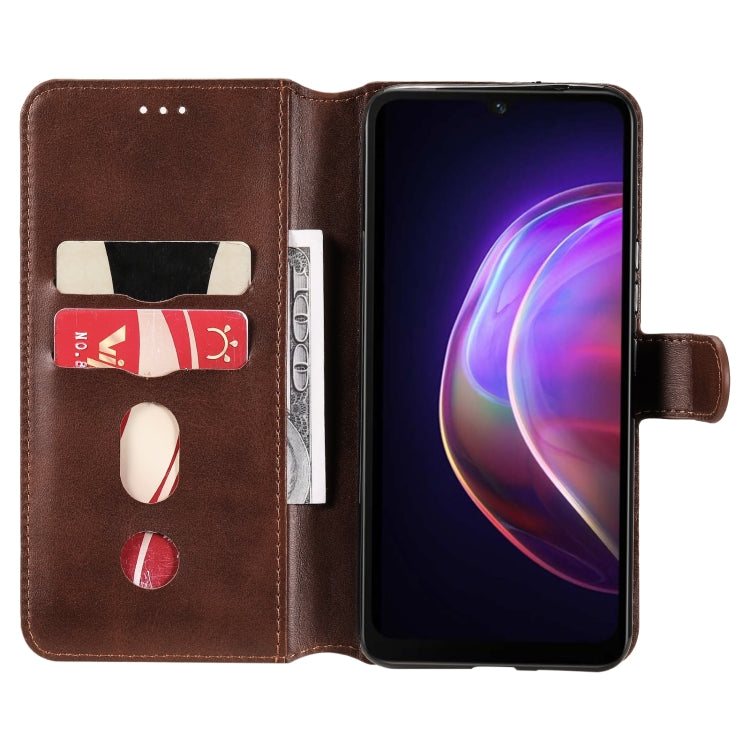 Classic Calf Texture PU + TPU Horizontal Flip Leather Case with Holder & Card Slots & Wallet For vivo V21