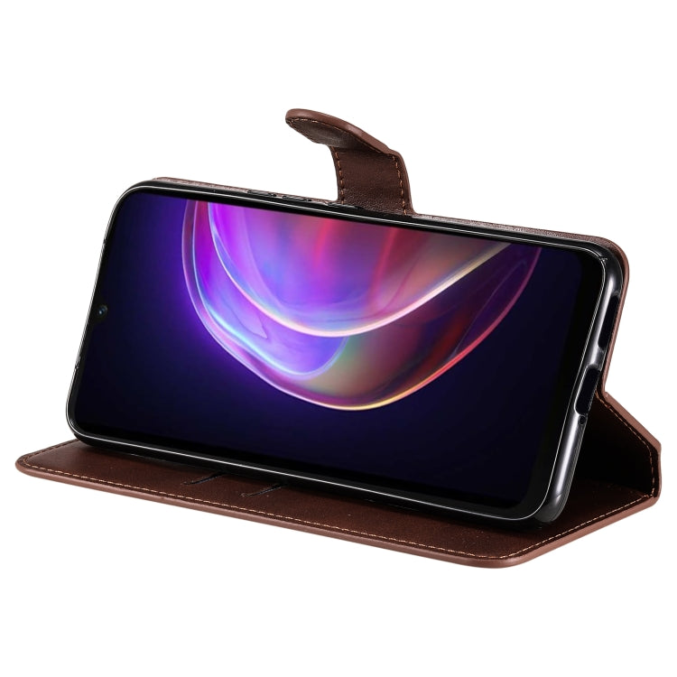 Classic Calf Texture PU + TPU Horizontal Flip Leather Case with Holder & Card Slots & Wallet For vivo V21