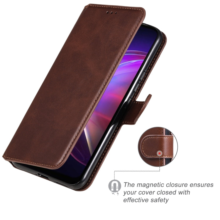 Classic Calf Texture PU + TPU Horizontal Flip Leather Case with Holder & Card Slots & Wallet For vivo V21