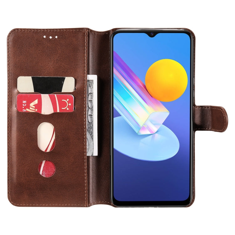Classic Calf Texture PU + TPU Horizontal Flip Leather Case with Holder & Card Slots & Wallet For vivo Y72 5G