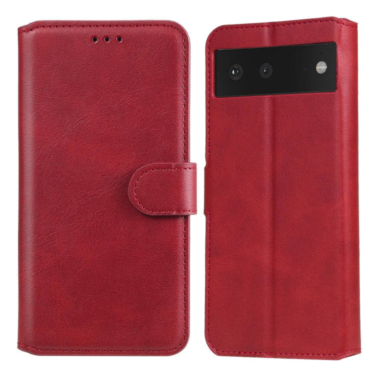Classic Calf Texture PU + TPU Horizontal Flip Leather Case with Holder & Card Slots & Wallet For Google Pixel 6
