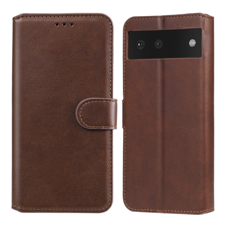 Classic Calf Texture PU + TPU Horizontal Flip Leather Case with Holder & Card Slots & Wallet For Google Pixel 6