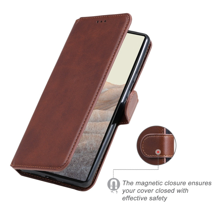 Classic Calf Texture PU + TPU Horizontal Flip Leather Case with Holder & Card Slots & Wallet For Google Pixel 6
