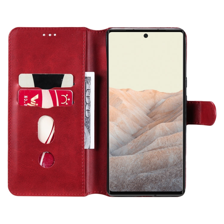 Classic Calf Texture PU + TPU Horizontal Flip Leather Case with Holder & Card Slots & Wallet For Google Pixel 6 Pro