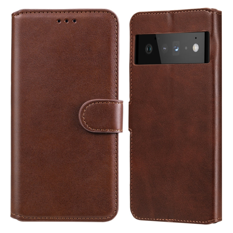 Classic Calf Texture PU + TPU Horizontal Flip Leather Case with Holder & Card Slots & Wallet For Google Pixel 6 Pro