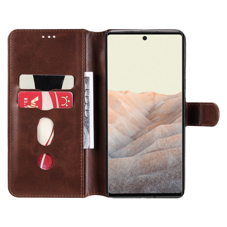 Classic Calf Texture PU + TPU Horizontal Flip Leather Case with Holder & Card Slots & Wallet For Google Pixel 6 Pro