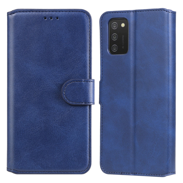 For Samsung Galaxy A03s 166mm Classic Calf Texture PU + TPU Horizontal Flip Leather Case with Holder & Card Slots & Wallet