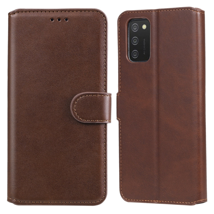 For Samsung Galaxy A03s 166mm Classic Calf Texture PU + TPU Horizontal Flip Leather Case with Holder & Card Slots & Wallet