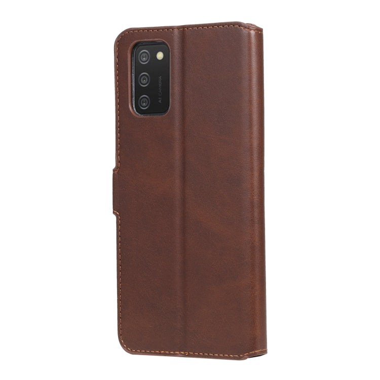 For Samsung Galaxy A03s 166mm Classic Calf Texture PU + TPU Horizontal Flip Leather Case with Holder & Card Slots & Wallet