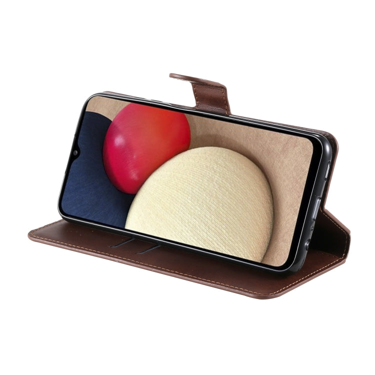 For Samsung Galaxy A03s 166mm Classic Calf Texture PU + TPU Horizontal Flip Leather Case with Holder & Card Slots & Wallet