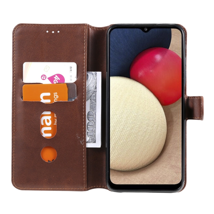 For Samsung Galaxy A03s 166mm Classic Calf Texture PU + TPU Horizontal Flip Leather Case with Holder & Card Slots & Wallet