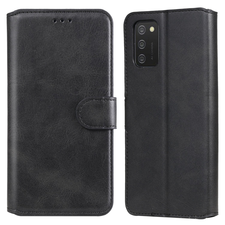 For Samsung Galaxy A03s 166mm Classic Calf Texture PU + TPU Horizontal Flip Leather Case with Holder & Card Slots & Wallet