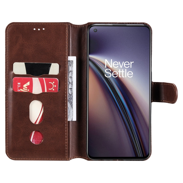 Classic Calf Texture PU + TPU Horizontal Flip Leather Case with Holder & Card Slots & Wallet For OnePlus Nord CE 5G