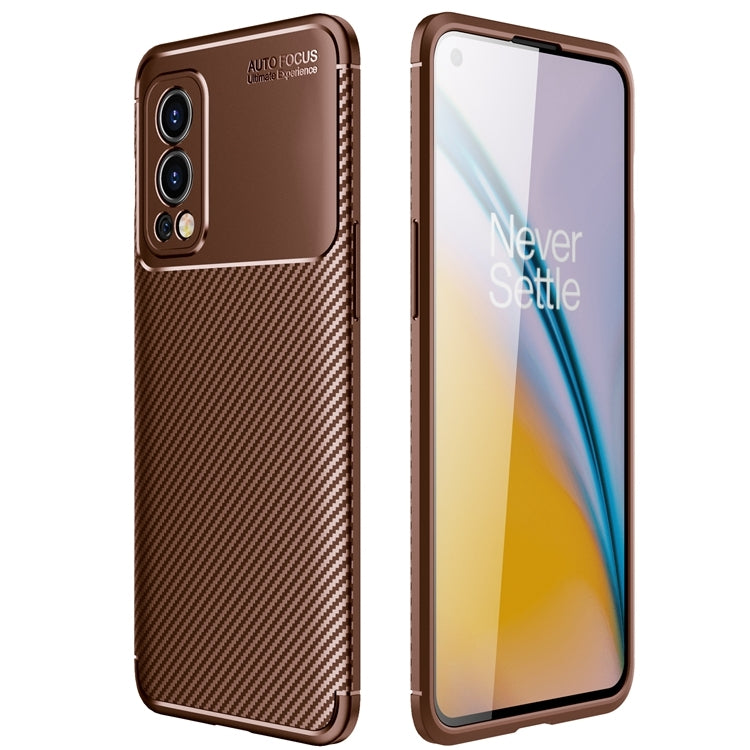 For OnePlus Nord 2 5G Carbon Fiber Texture Shockproof TPU Case