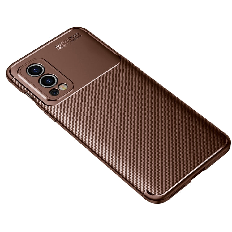 For OnePlus Nord 2 5G Carbon Fiber Texture Shockproof TPU Case