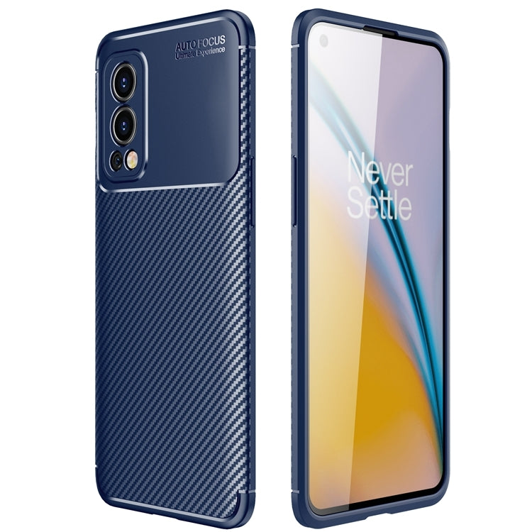 For OnePlus Nord 2 5G Carbon Fiber Texture Shockproof TPU Case