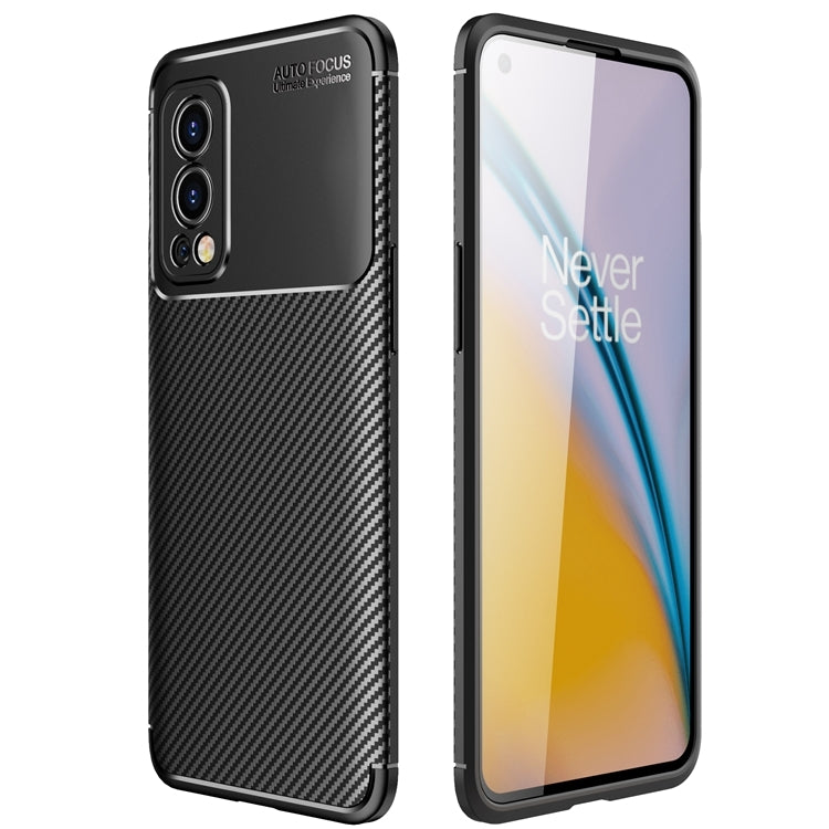 For OnePlus Nord 2 5G Carbon Fiber Texture Shockproof TPU Case