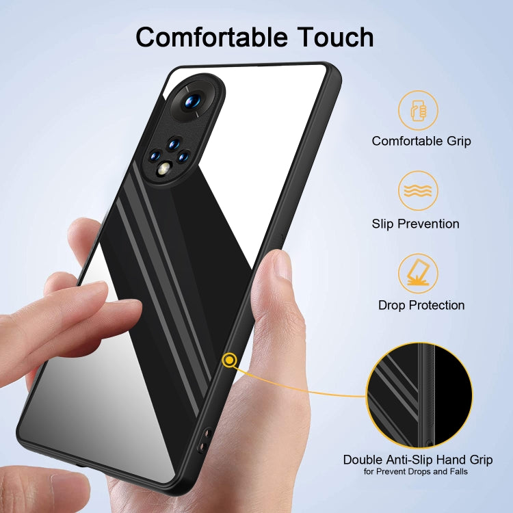 For Honor 50 Stainless Steel Metal PC Back Cover + TPU Heavy Duty Armor Shockproof Case