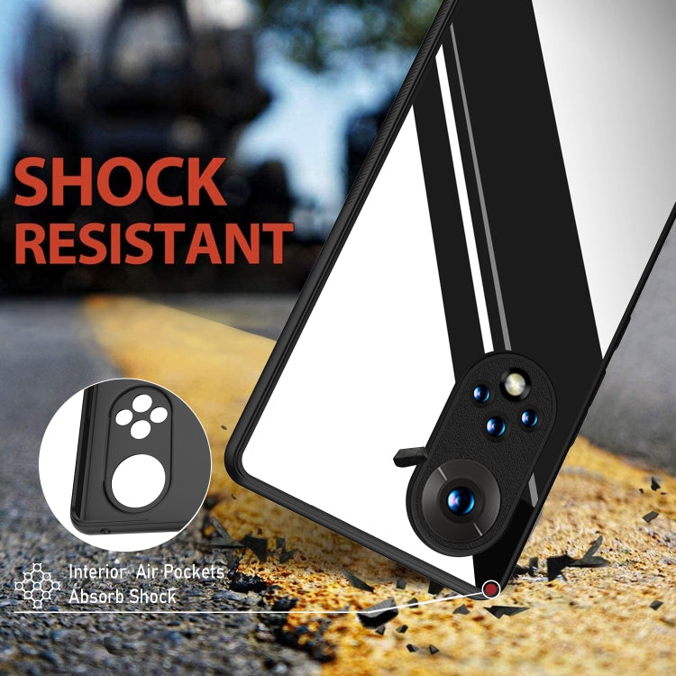 For Honor 50 Stainless Steel Metal PC Back Cover + TPU Heavy Duty Armor Shockproof Case