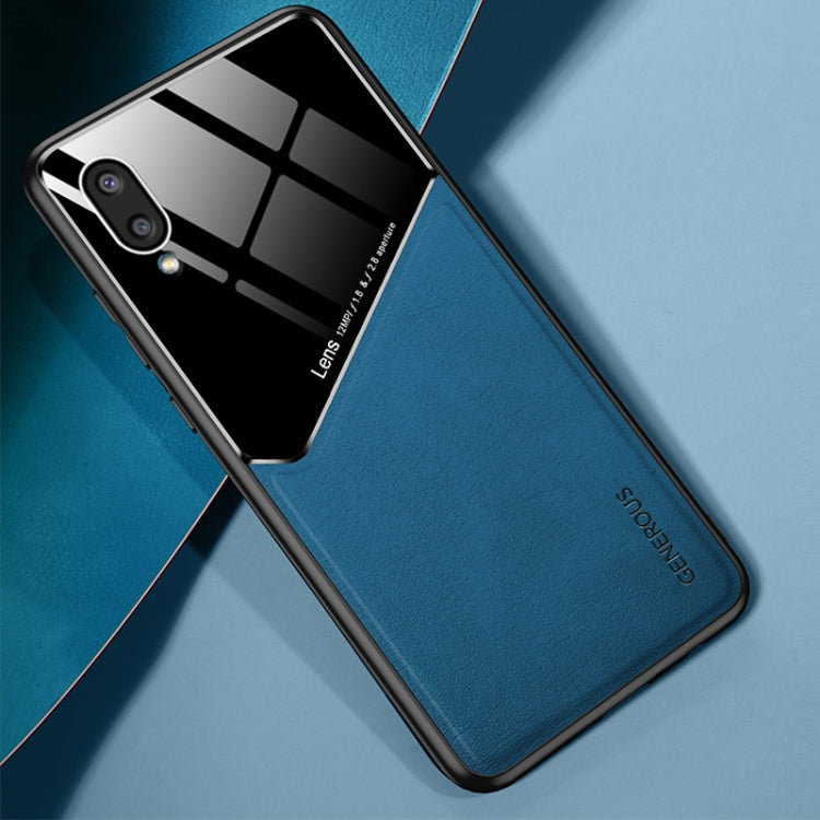 For Samsung Galaxy A02 All-inclusive Leather + Organic Glass Protective Case with Metal Iron Sheet