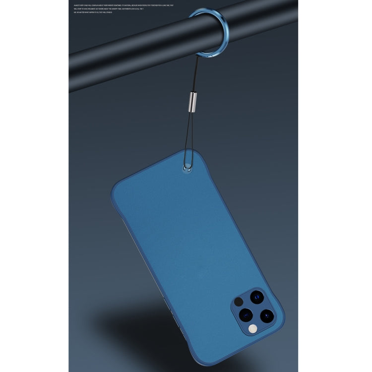 For iPhone 13 Pro Frosted Soft Four-corner Shockproof Case with Finger Ring Strap & Metal Lens Cover