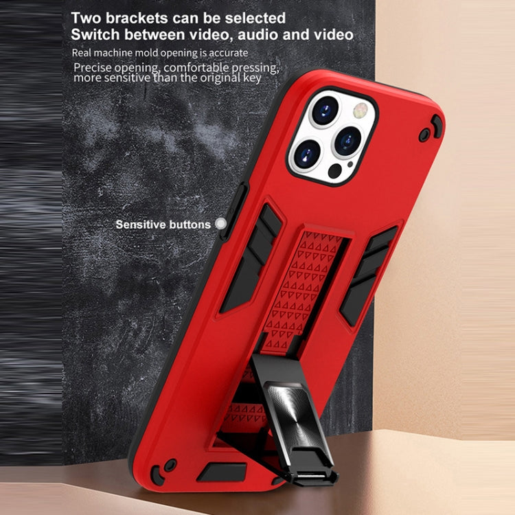 For iPhone 13 mini 2 in 1 PC + TPU Shockproof Protective Case with Invisible Holder