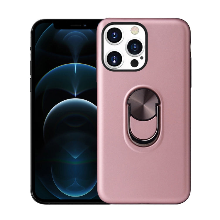 For iPhone 13 360 Rotary Multifunctional Stent PC + TPU Case with Magnetic Invisible Holder