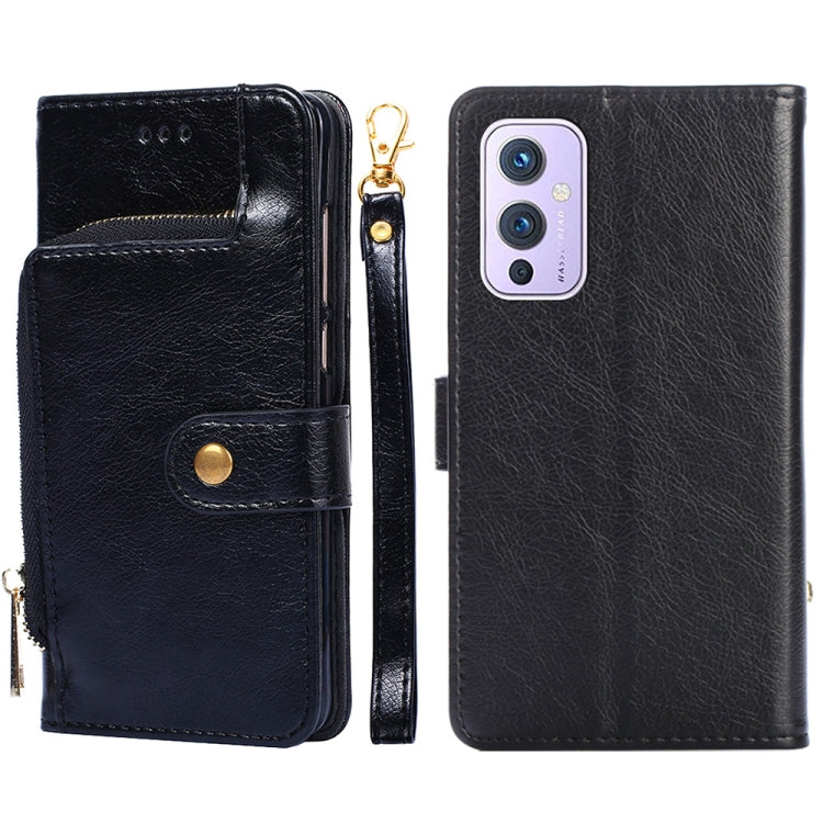Zipper Bag PU + TPU Horizontal Flip Leather Case with Holder & Card Slot & Wallet & Lanyard For OnePlus 9