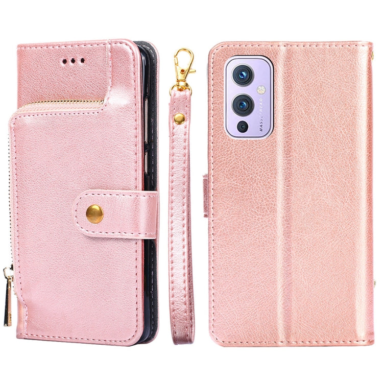 Zipper Bag PU + TPU Horizontal Flip Leather Case with Holder & Card Slot & Wallet & Lanyard For OnePlus 9