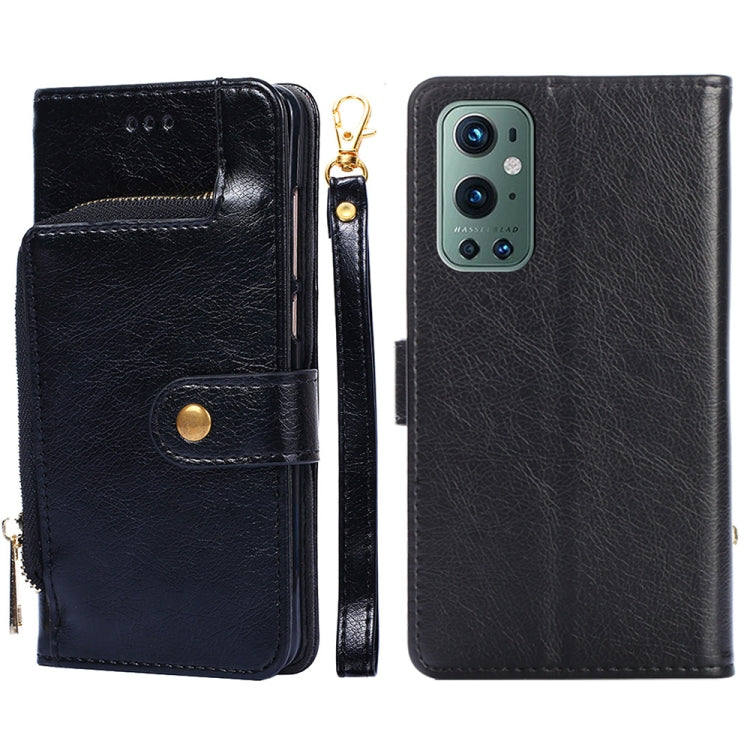 Zipper Bag PU + TPU Horizontal Flip Leather Case with Holder & Card Slot & Wallet & Lanyard For OnePlus 9 Pro