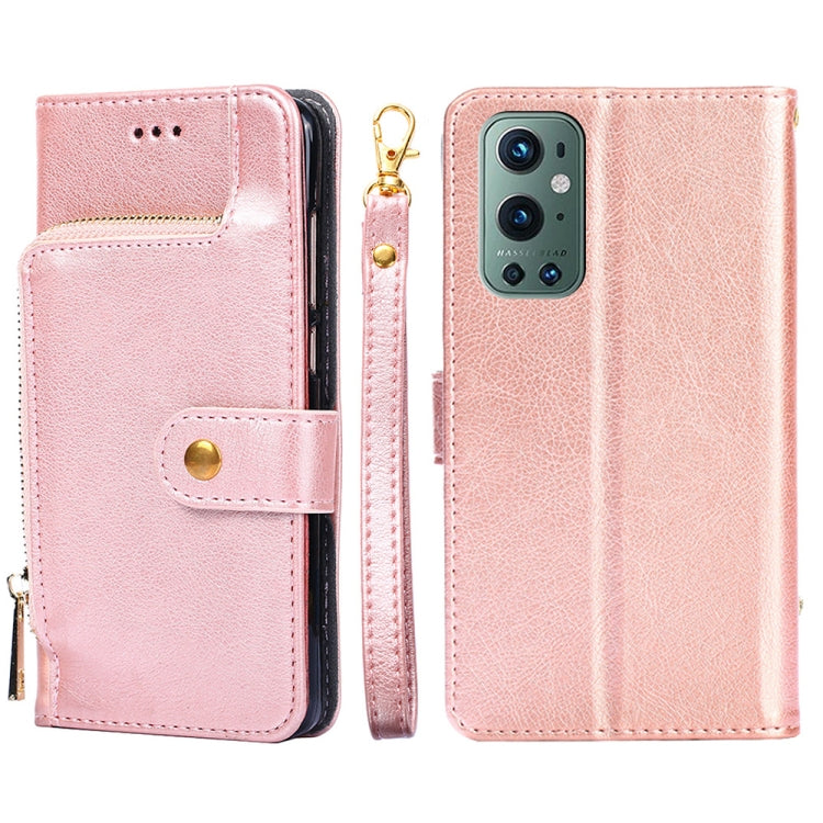 Zipper Bag PU + TPU Horizontal Flip Leather Case with Holder & Card Slot & Wallet & Lanyard For OnePlus 9 Pro